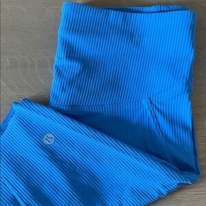 Lululemon Athletica Sky Blue Ribbed Shorts
